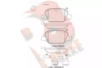 Комплект тормозных колодок R BRAKE RB2037