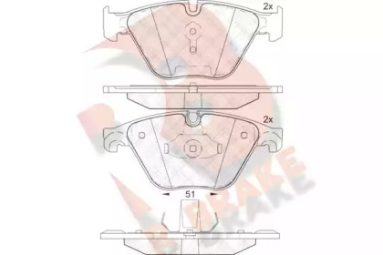 Комплект тормозных колодок R BRAKE RB2065