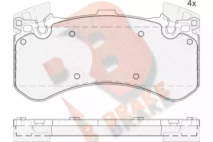 Комплект тормозных колодок R BRAKE RB2070