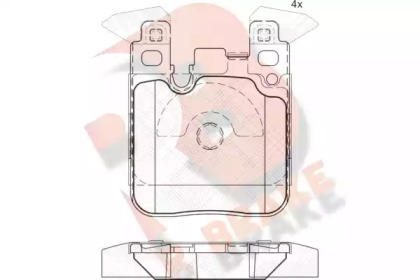 Комплект тормозных колодок R BRAKE RB2092