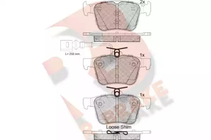 Комплект тормозных колодок R BRAKE RB2098-203