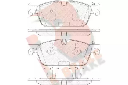 Комплект тормозных колодок R BRAKE RB2104