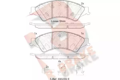 Комплект тормозных колодок R BRAKE RB2109