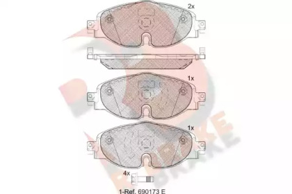 Комплект тормозных колодок R BRAKE RB2111-204