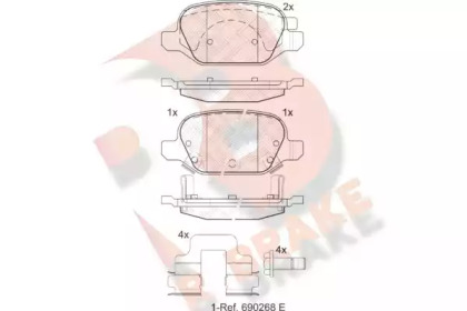 Комплект тормозных колодок R BRAKE RB2128