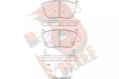 Комплект тормозных колодок R BRAKE RB2136