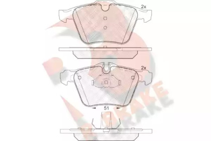 Комплект тормозных колодок R BRAKE RB2149