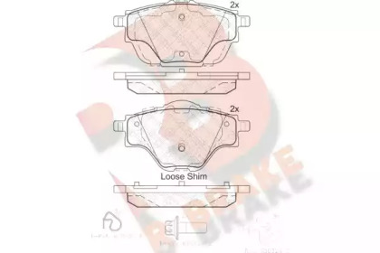 Комплект тормозных колодок R BRAKE RB2161