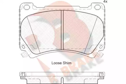 Комплект тормозных колодок R BRAKE RB2163