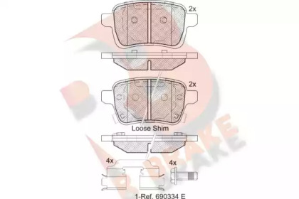 Комплект тормозных колодок R BRAKE RB2170-203