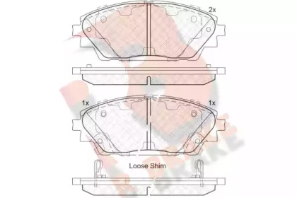 Комплект тормозных колодок R BRAKE RB2171