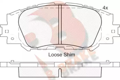 Комплект тормозных колодок R BRAKE RB2172