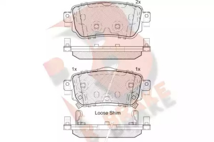 Комплект тормозных колодок R BRAKE RB2188