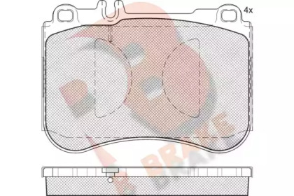 Комплект тормозных колодок R BRAKE RB2194