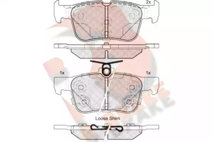 Комплект тормозных колодок R BRAKE RB2198-203