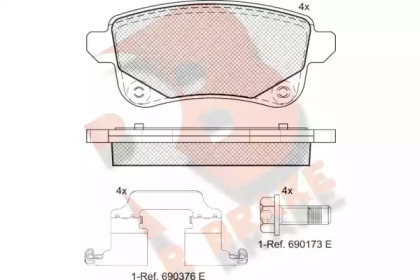 Комплект тормозных колодок R BRAKE RB2222