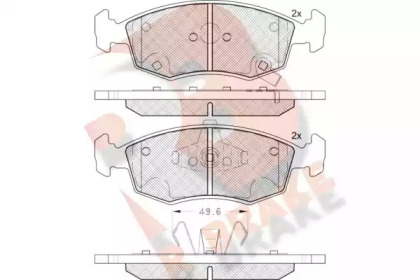 Комплект тормозных колодок R BRAKE RB2225