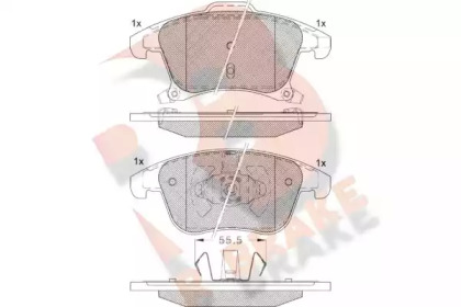 Комплект тормозных колодок R BRAKE RB2231