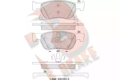 Комплект тормозных колодок R BRAKE RB2246