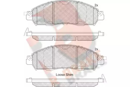 Комплект тормозных колодок R BRAKE RB2249