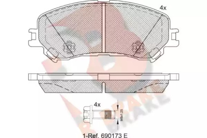 Комплект тормозных колодок R BRAKE RB2259