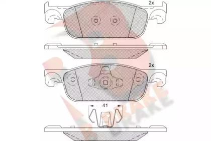 Комплект тормозных колодок R BRAKE RB2274