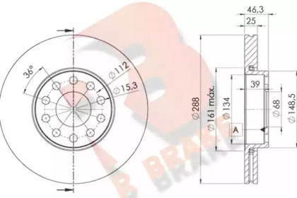 Тормозной диск R BRAKE 78RBD21068