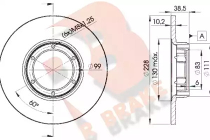 Тормозной диск R BRAKE 78RBD22500