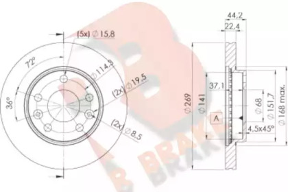 Тормозной диск R BRAKE 78RBD24009