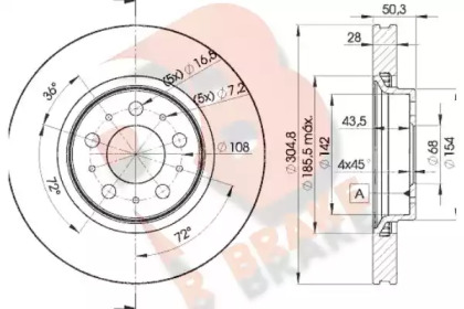 Тормозной диск R BRAKE 78RBD24045