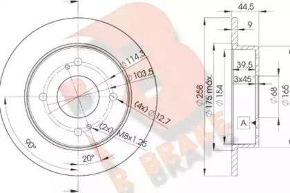 Тормозной диск R BRAKE 78RBD24201