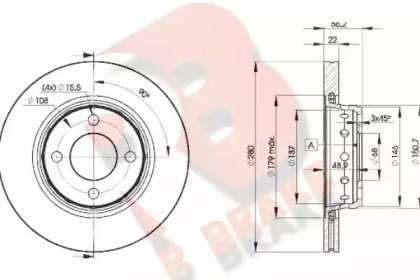 Тормозной диск R BRAKE 78RBD28011