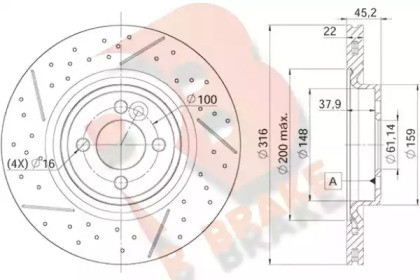 Тормозной диск R BRAKE 78RBD29066