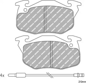 Комплект тормозных колодок FERODO RACING FDS729
