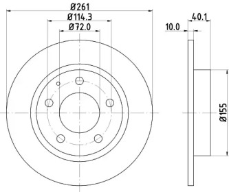 Тормозной диск NISSHINBO ND5006K