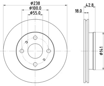 Тормозной диск NISSHINBO ND1073K