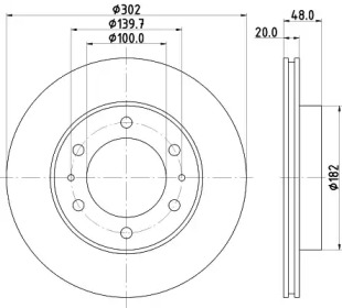 Тормозной диск NISSHINBO ND1066K