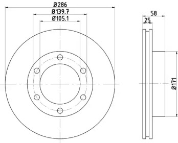 Тормозной диск NISSHINBO ND1072K