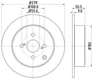 Тормозной диск NISSHINBO ND1002K