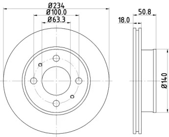 Тормозной диск NISSHINBO ND6041K