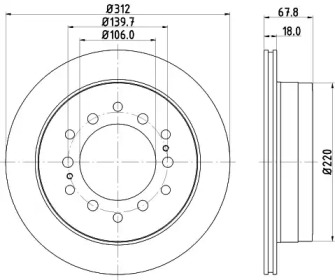 Тормозной диск NISSHINBO ND1043K