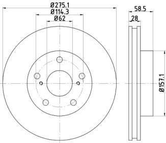 Тормозной диск NISSHINBO ND1055K