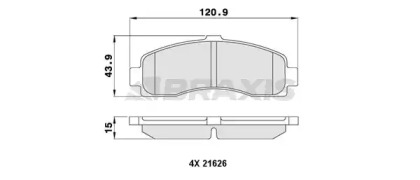 Комплект тормозных колодок BRAXIS AA0057