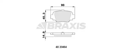 Комплект тормозных колодок BRAXIS AA0098