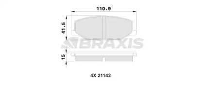 Комплект тормозных колодок BRAXIS AA0121