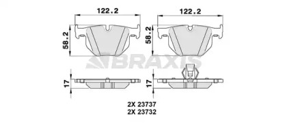 Комплект тормозных колодок BRAXIS AA0157