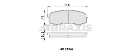 Комплект тормозных колодок BRAXIS AA0197