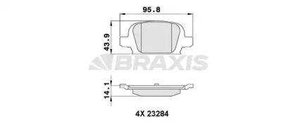 Комплект тормозных колодок BRAXIS AA0259