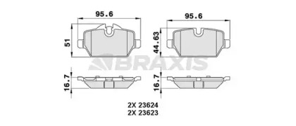 Комплект тормозных колодок BRAXIS AA0269
