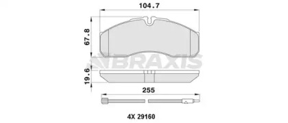 Комплект тормозных колодок BRAXIS AA0398